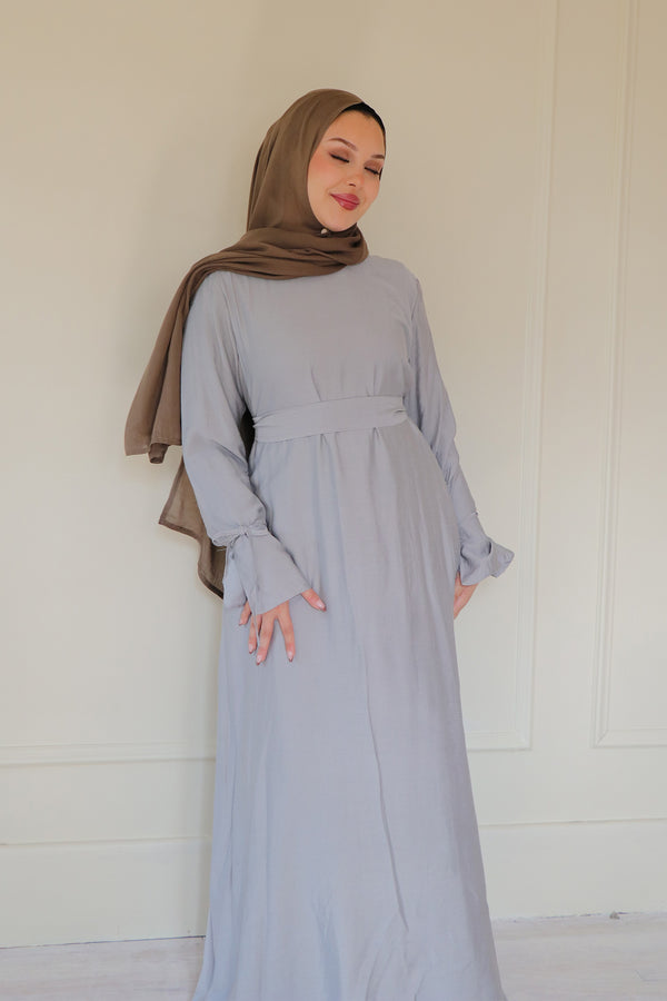 Amara Textured Maxi Dress- Gray