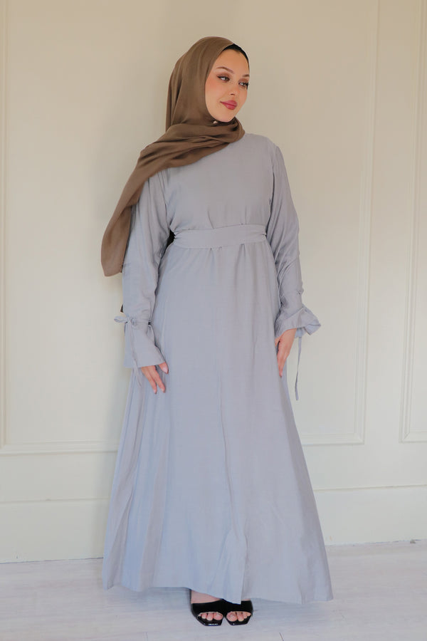 Amara Textured Maxi Dress- Gray