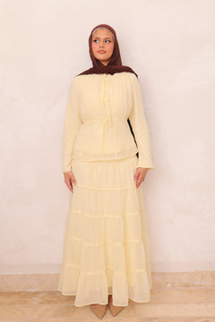 Nisa Maxi Set- Butter Yellow