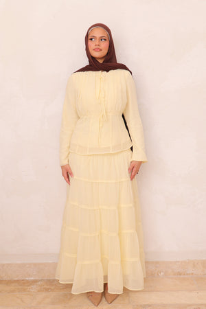 Nisa Maxi Set- Butter Yellow