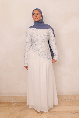 Ariya Lace Ruffle Set - Soft  Blue