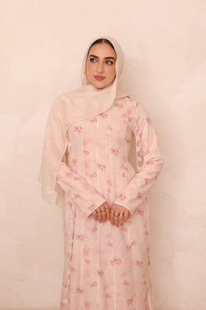 Nailea Organza Floral Dress- Blush Rose