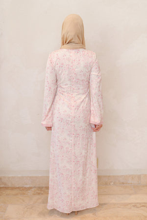 Evelyn Tie Maxi Dress - Rose Pink