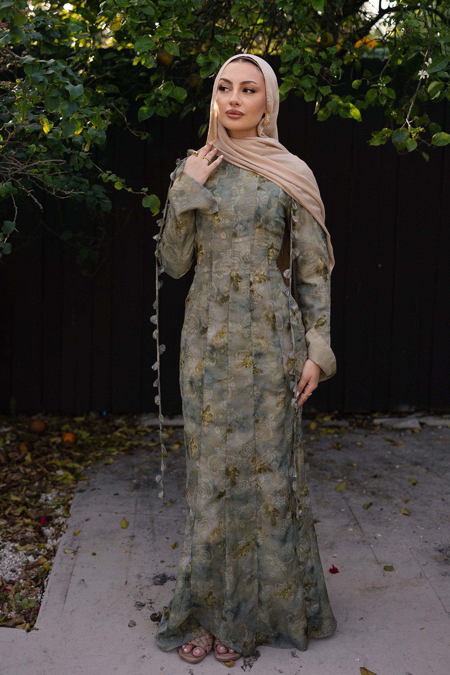 Nailea Organza Floral Dress- Mint Nailea Organza Floral Dress- Mint