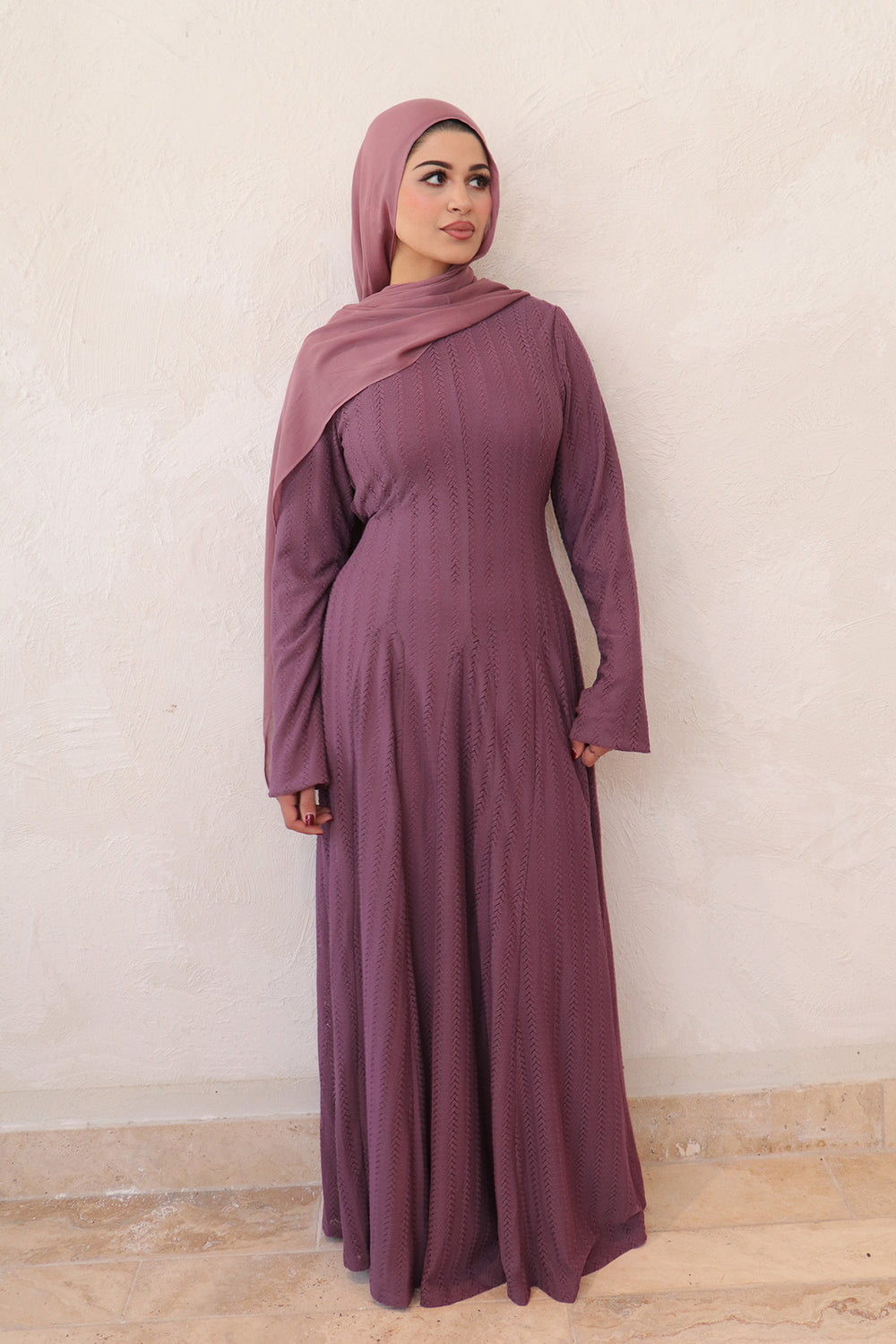 Sareen Crochet Maxi Dress- Dusty Purple