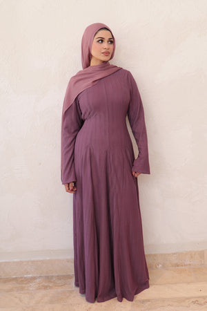 Sareen Crochet Maxi Dress- Dusty Purple