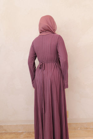 Sareen Crochet Maxi Dress- Dusty Purple