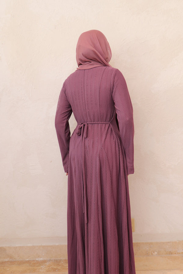 Sareen Crochet Maxi Dress- Dusty Purple