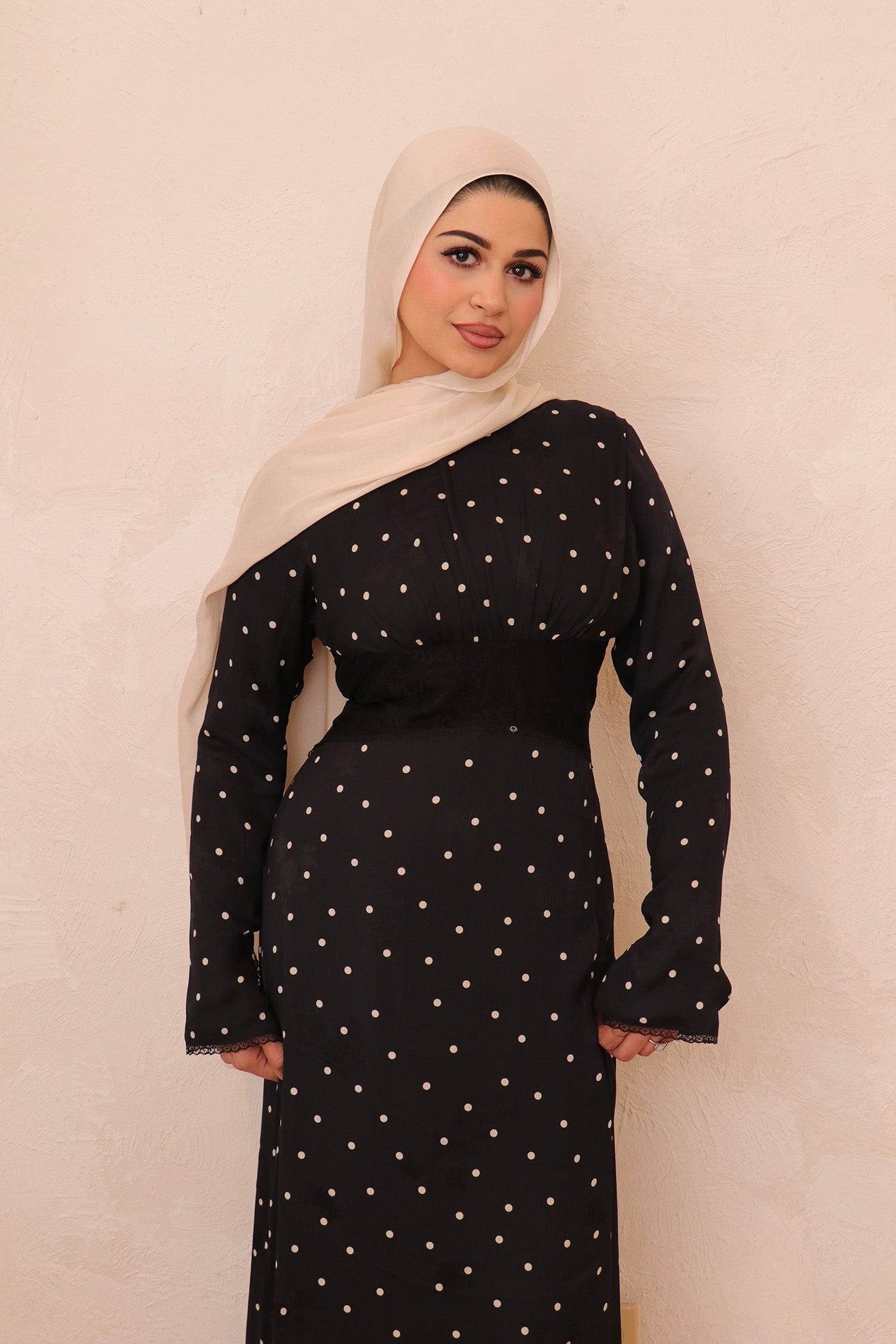 Elia Lace Polka Dot Dress - Black Elia Lace Polka Dot Dress - Black
