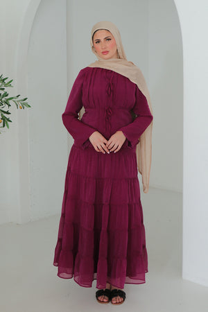 Nisa Maxi Set- Plum