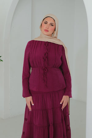 Nisa Maxi Set- Plum