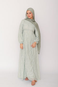 Serena Lace Floral Dress- Sage