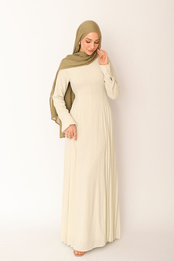Kelsi Gingham Pleat Dress- Sage
