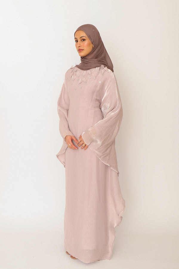 Fayra Organza Butterfly Dress- Dark Lavender