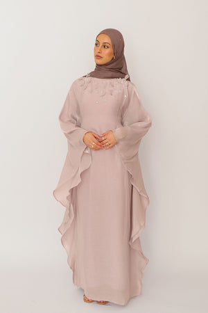 Fayra Organza Butterfly Dress- Dark Lavender