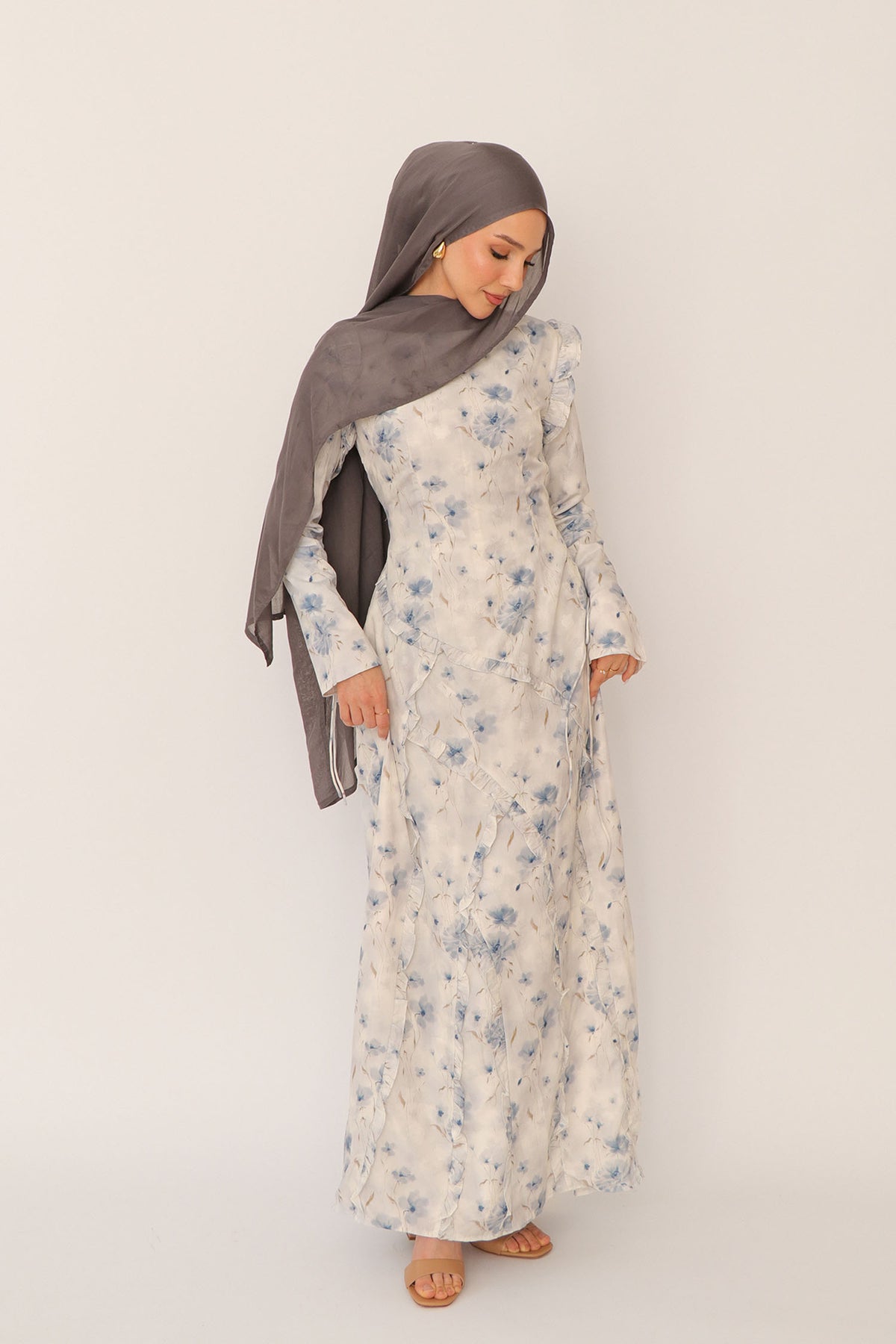hazy daisy maxi dress Floral Dress- Blue vert Strapless Sweetheart Neckline A-Line plus removable straps Color:Green-Multicolor