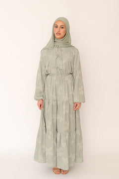 Janan Smock Dress- Sage