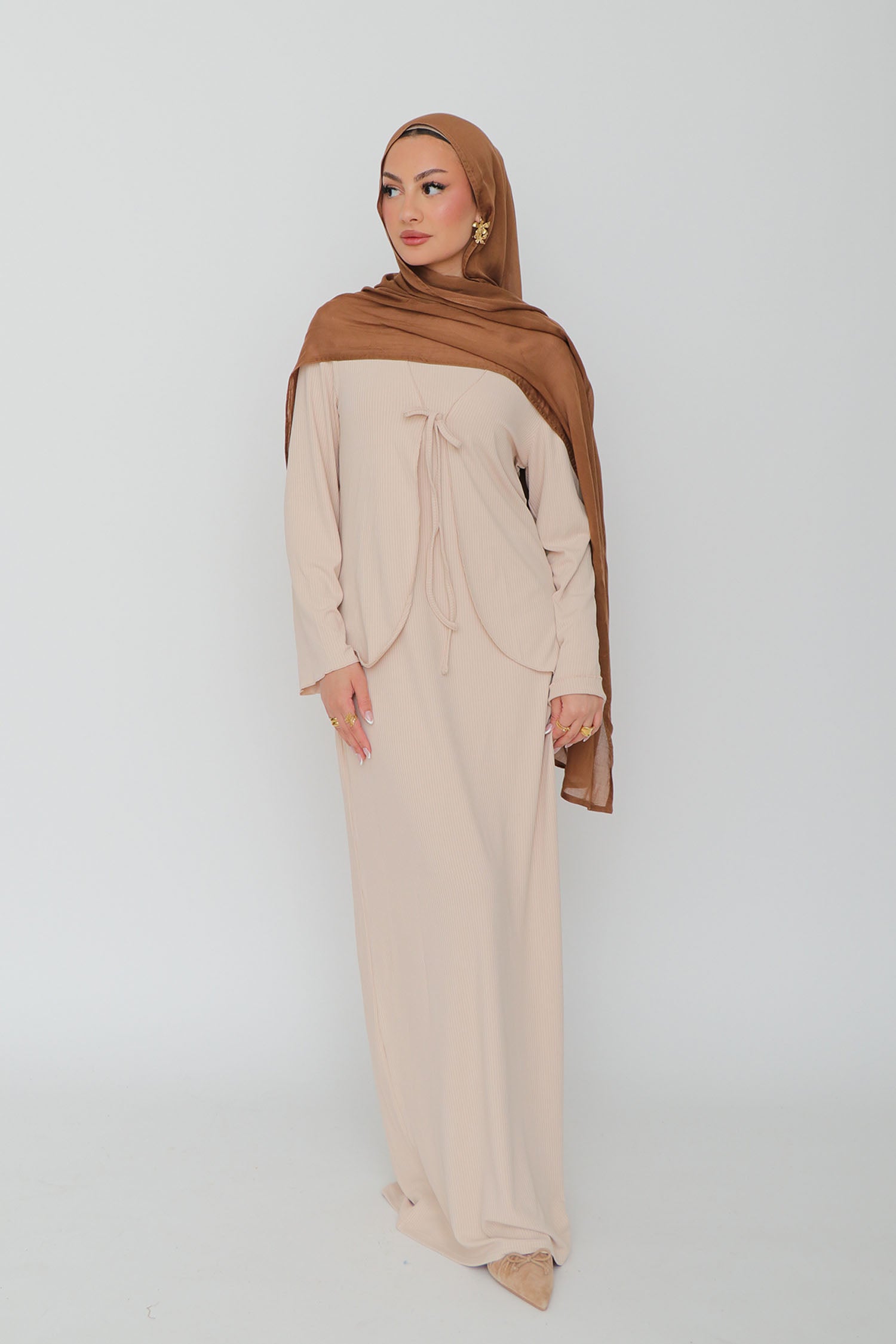 satisfied ribbed maxi dress set Satisfied Ribbed Maxi Dress Set - Blue