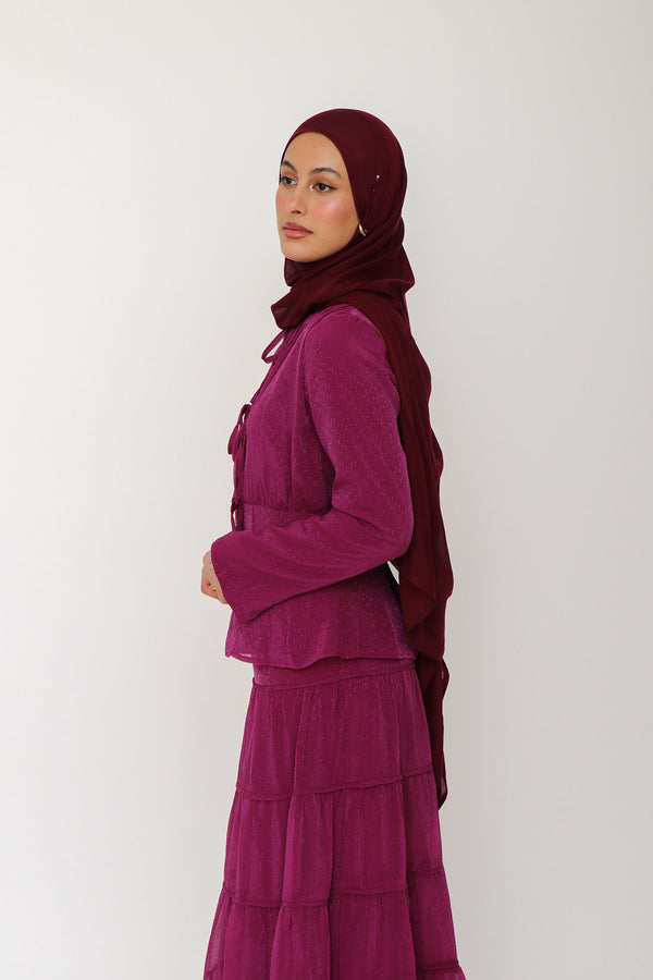 Nisa Maxi Set- Plum