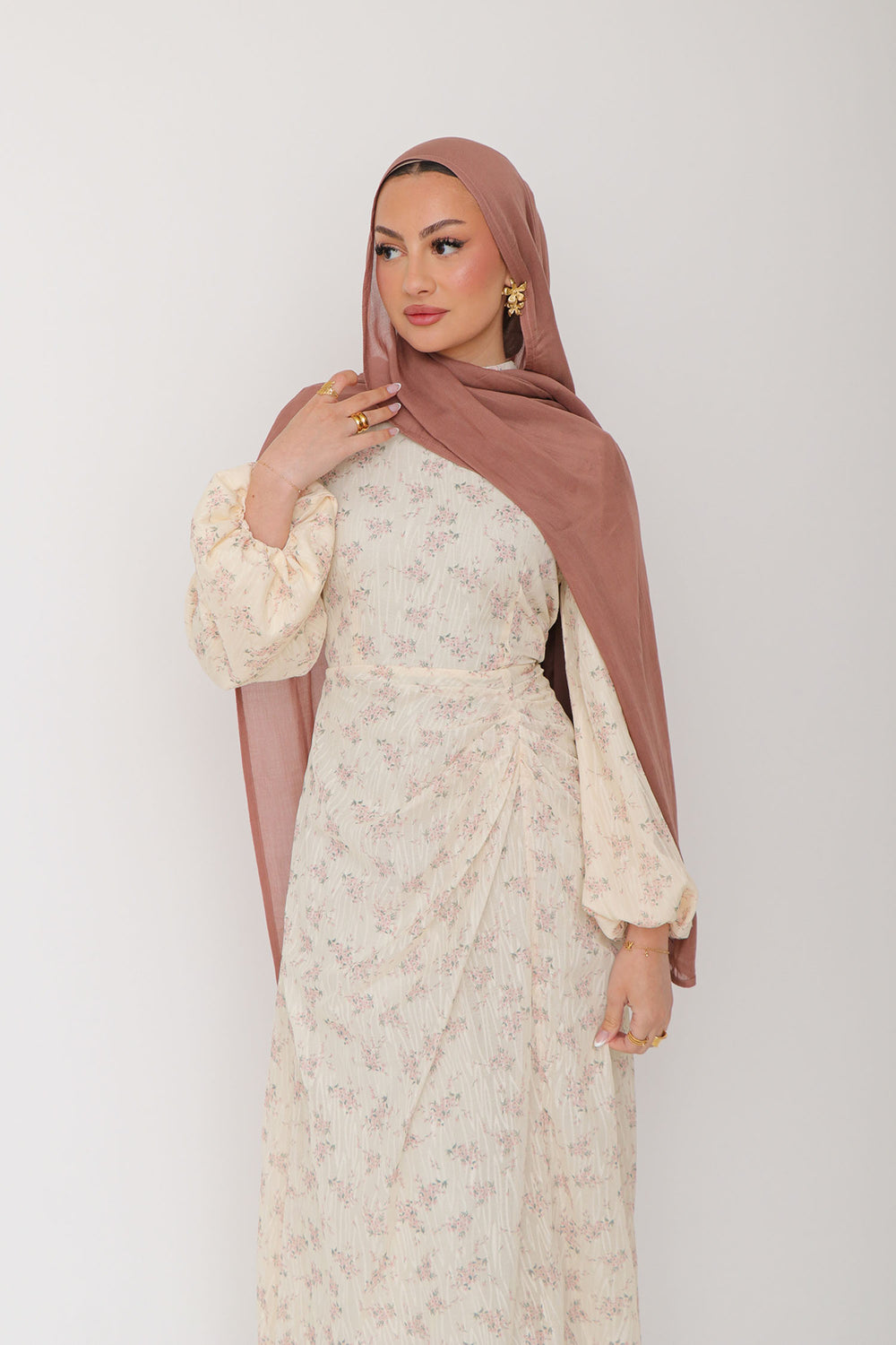 Hailey Lace Floral Dress- Dahlia