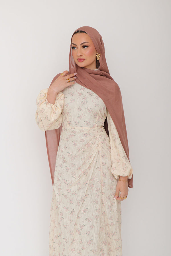 Hailey Lace Floral Dress- Dahlia
