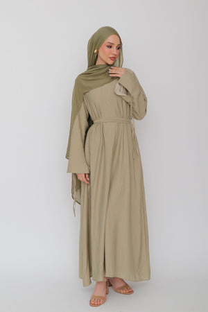 Amara Textured Maxi Dress- Light Sage