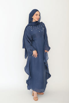 Fayra Organza Butterfly Dress- Midnight blue