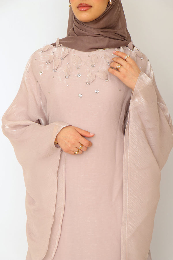 Fayra Organza Butterfly Dress- Dark Lavender
