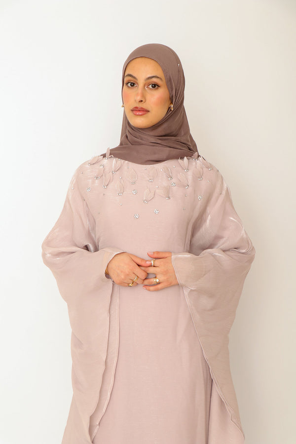 Fayra Organza Butterfly Dress- Dark Lavender