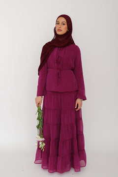 Nisa Maxi Set- Plum