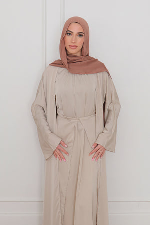 Lyla Abaya Set- Beige