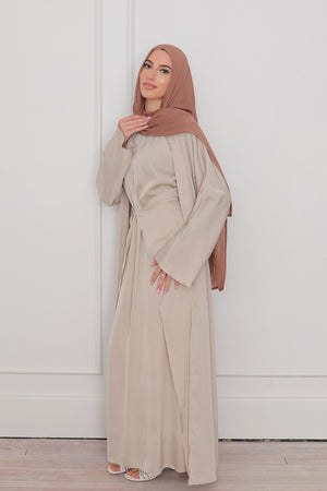 Lyla Abaya Set- Beige
