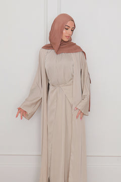 Lyla Abaya Set- Beige