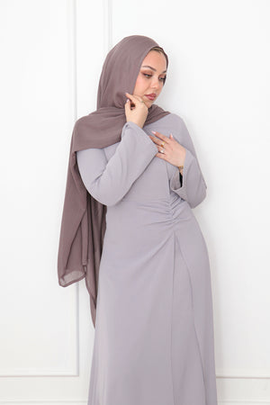 Rea Textured Chiffon Maxi Dress - Dark Lavendar