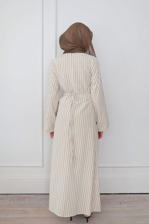 Dima Linen Stripe Set - Sand