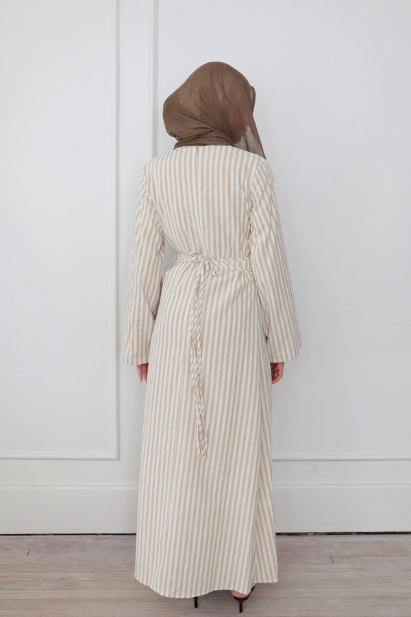 Dima Linen Stripe Set - Sand