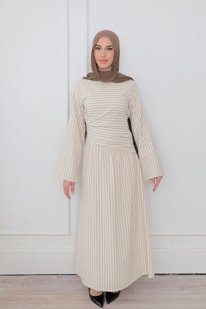 Dima Linen Stripe Set - Sand