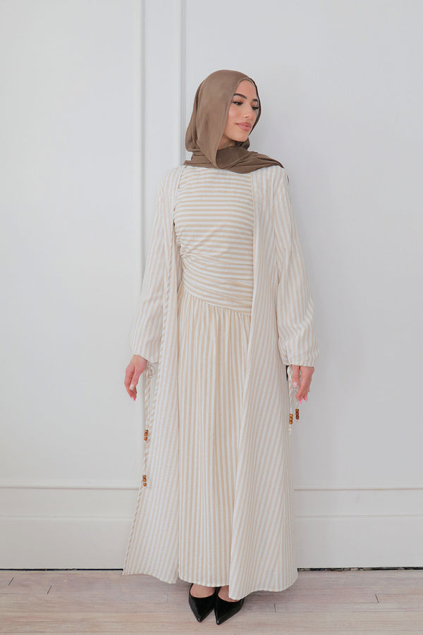 Dima Linen Stripe Set - Sand