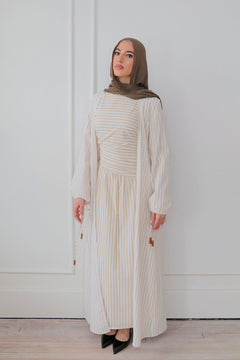 Dima Linen Stripe Set - Sand