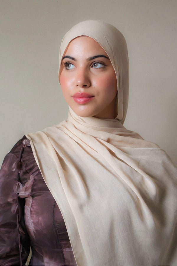 Premium Modal Scarf- Cream