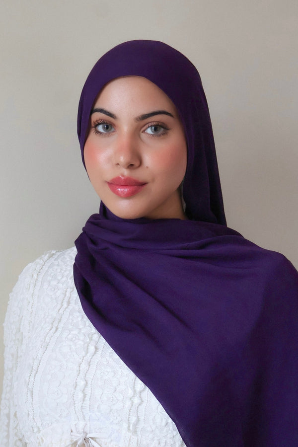 Premium Modal Scarf- Dark Purple