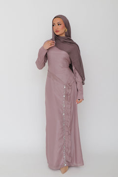 Lia Ruffle Maxi Dress - Dark Lavender