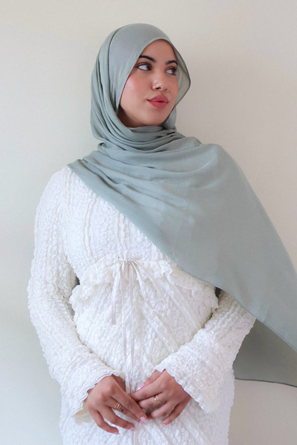 Premium Modal Scarf- Mint Gray