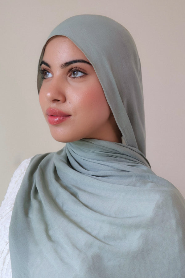 Premium Modal Scarf- Mint Gray