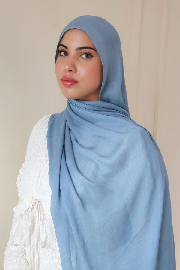 Premium Modal Scarf- Ocean Blue