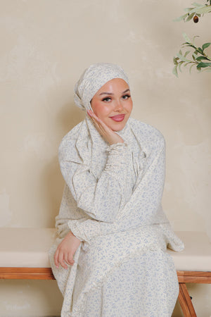 Adela Two Piece Jilbab/Prayer Set- Blue