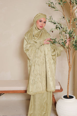 Adela Two Piece Jilbab/Prayer Set- Sage