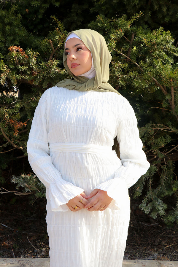 Aya Sheath Maxi Dress - Off White