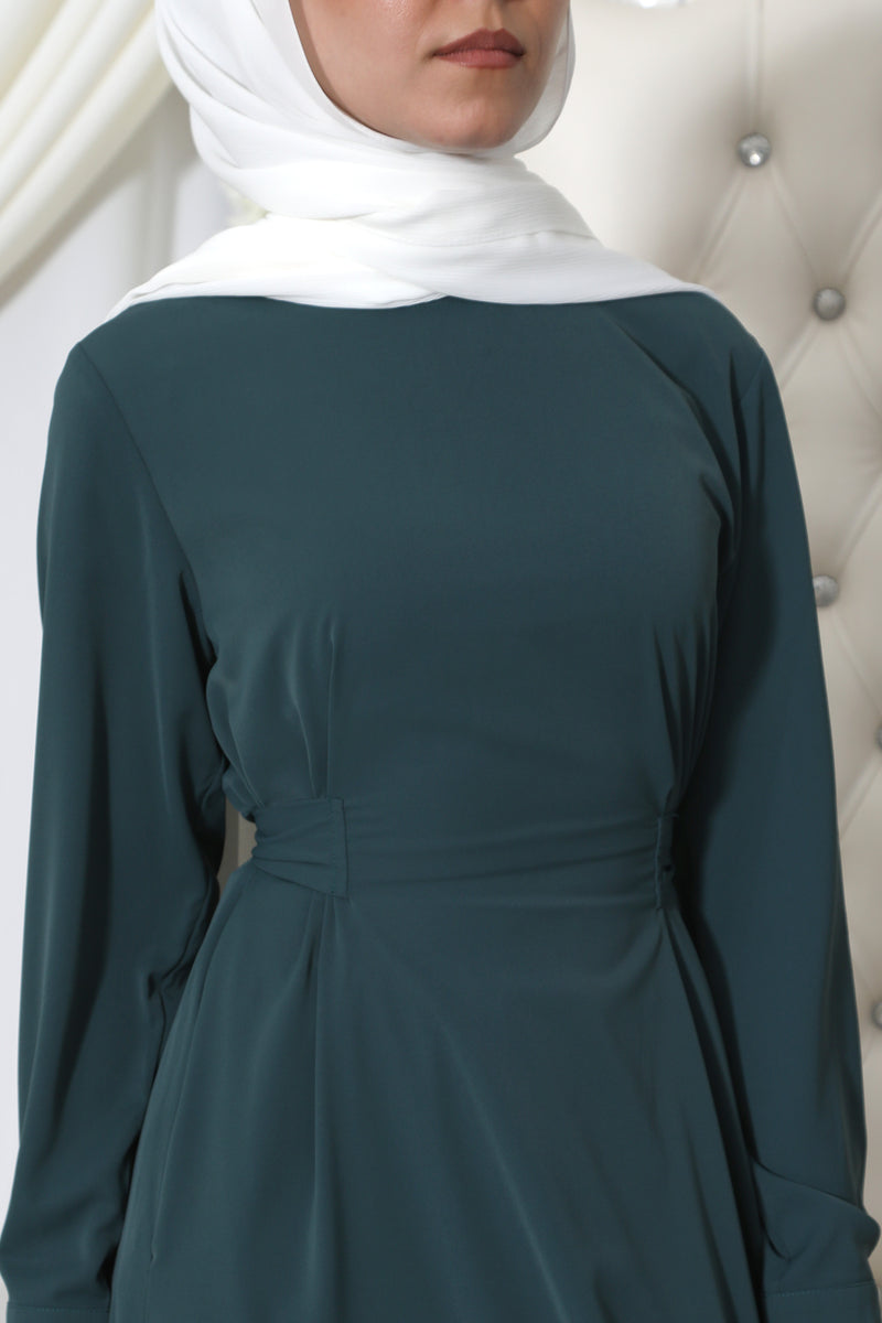 Deluxe Soft Wrap Dress- Teal
