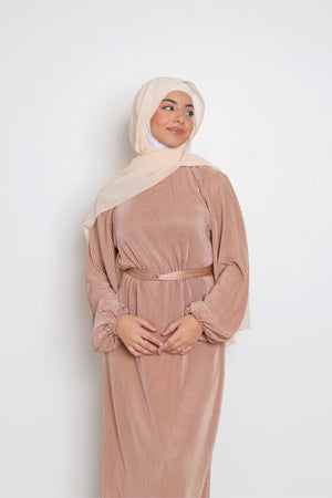 Alice Pleat Dress- Rose Pink